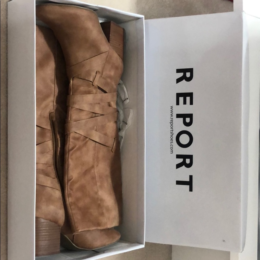 FRANCESCA’S BROWN HEELED BOOTS